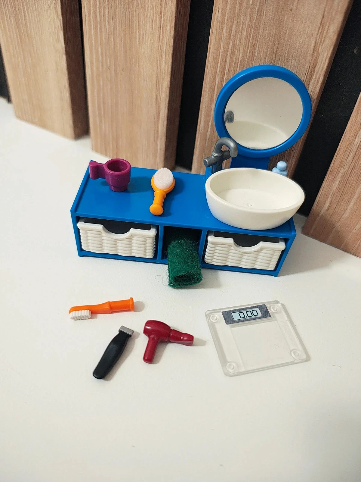 Lot playmobil meuble de salle de bain+accessoires